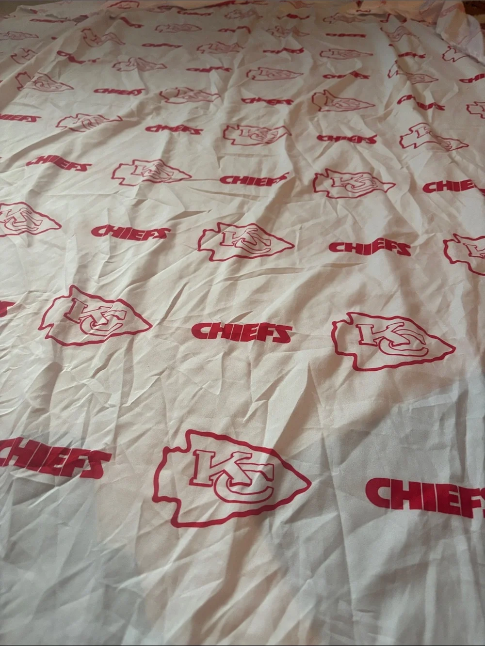 Kansas City Chiefs Sheet - Red Logo Print